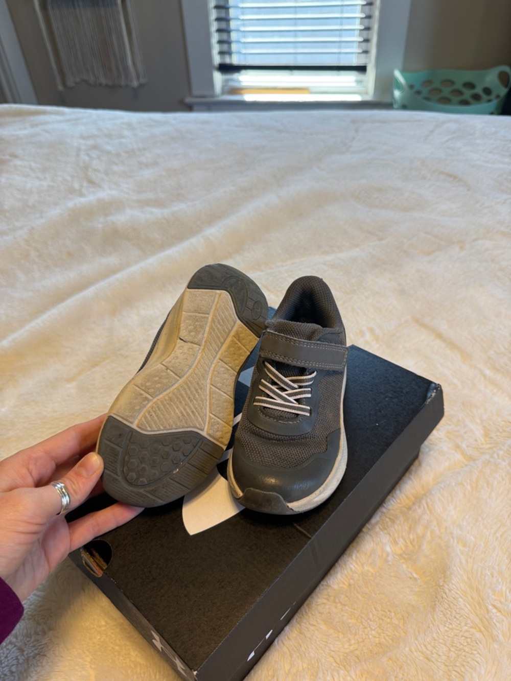 Kids Gray Athletic Shoes - Picture 6 of 8